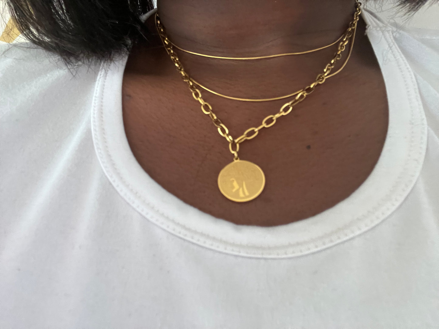 LOUISETTE - COLLIER TROIS RANGS DORÉ