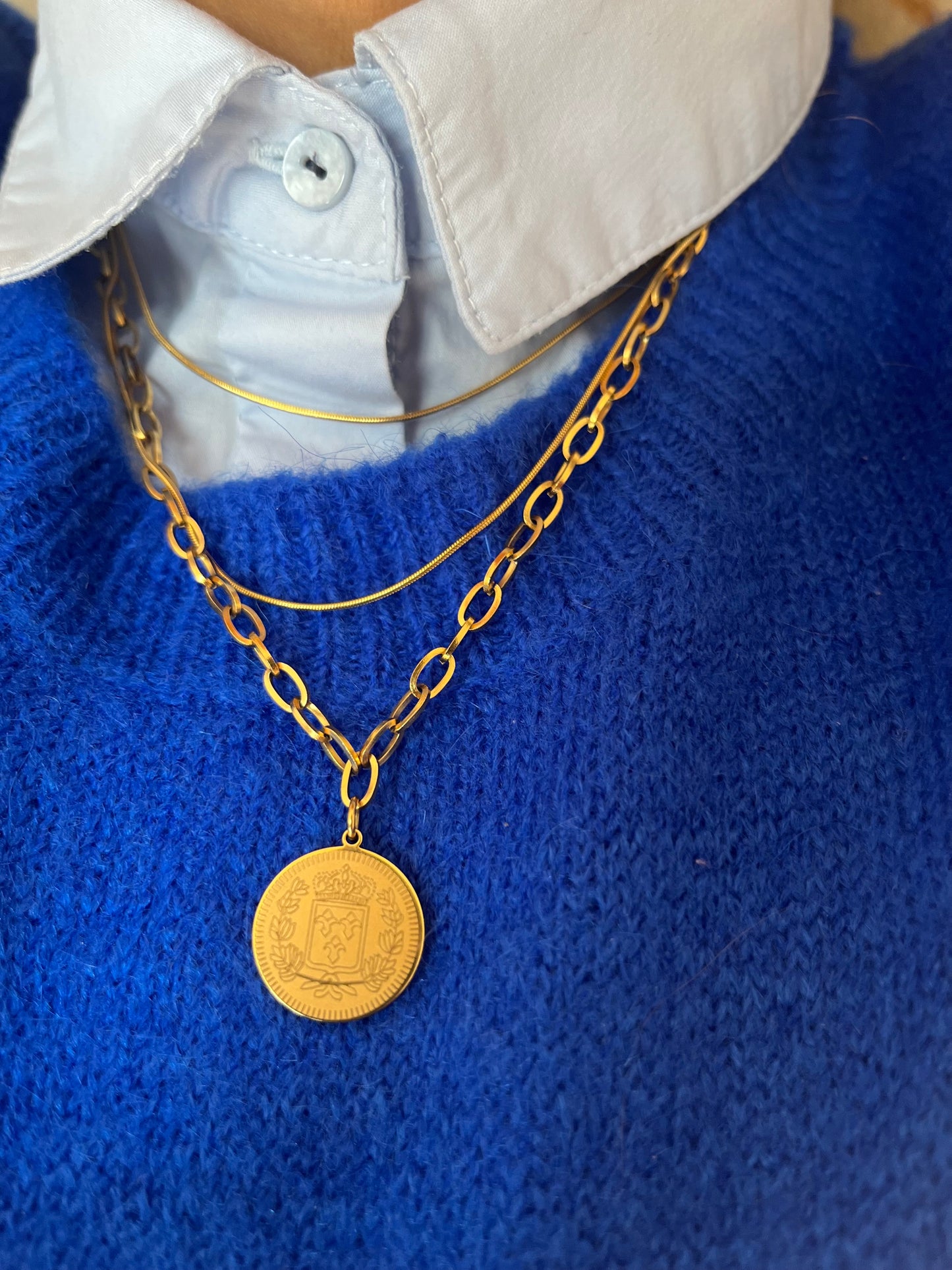 LOUISETTE - COLLIER TROIS RANGS DORÉ