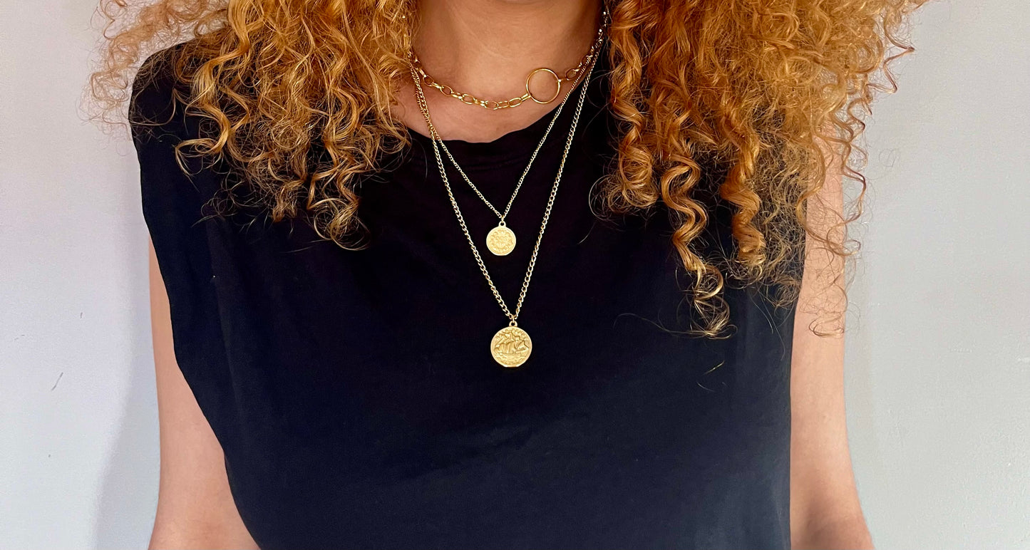 LAURETTE - COLLIER TROIS RANGS DORÉ